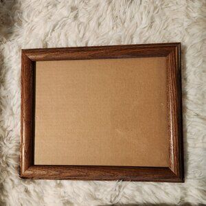 Vintage Wood Photo Frame With Glass MCM Cottage Gallery Wall